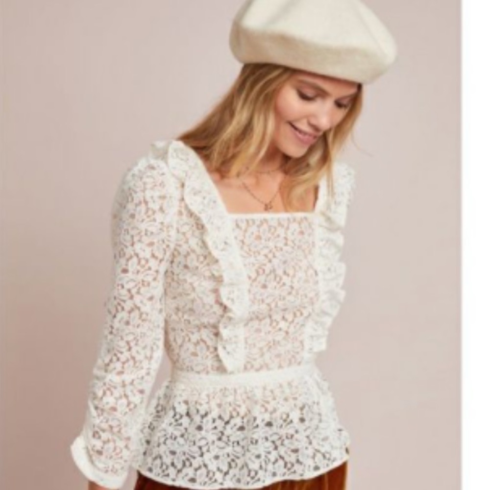 Elegant Lace White Top